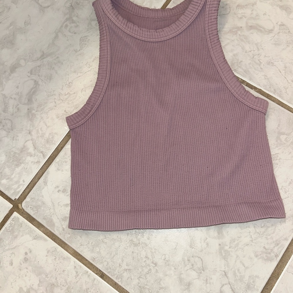 Free People Kids Ribbed Tank Top in Lavender
